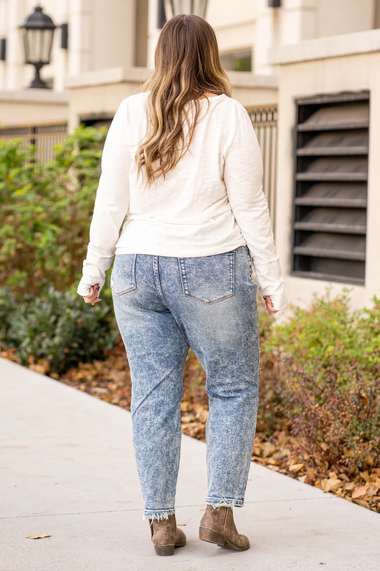 Plus Size Acid High Rise Boyfriend