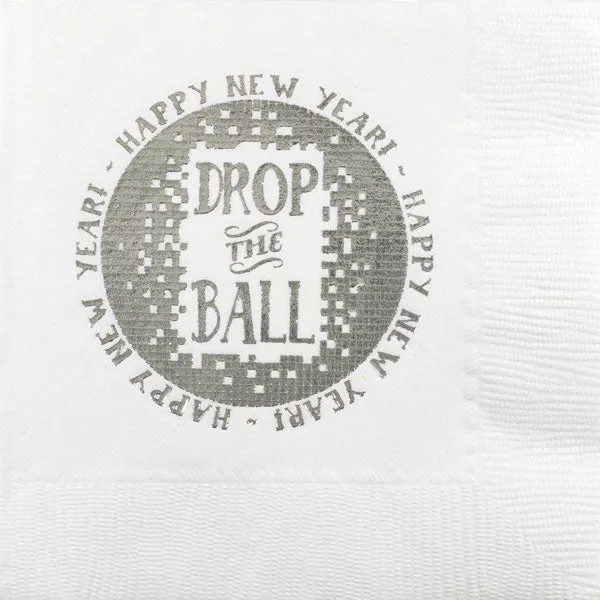 Pre-Printed New Years Eve Party Napkins for Cocktails & Appetizers