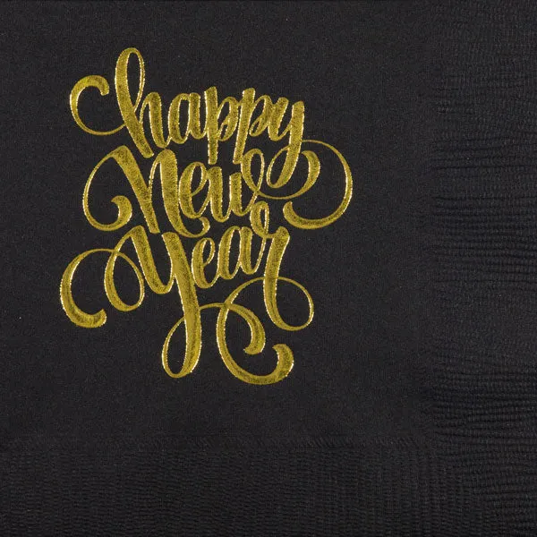 Pre-Printed New Years Eve Party Napkins for Cocktails & Appetizers