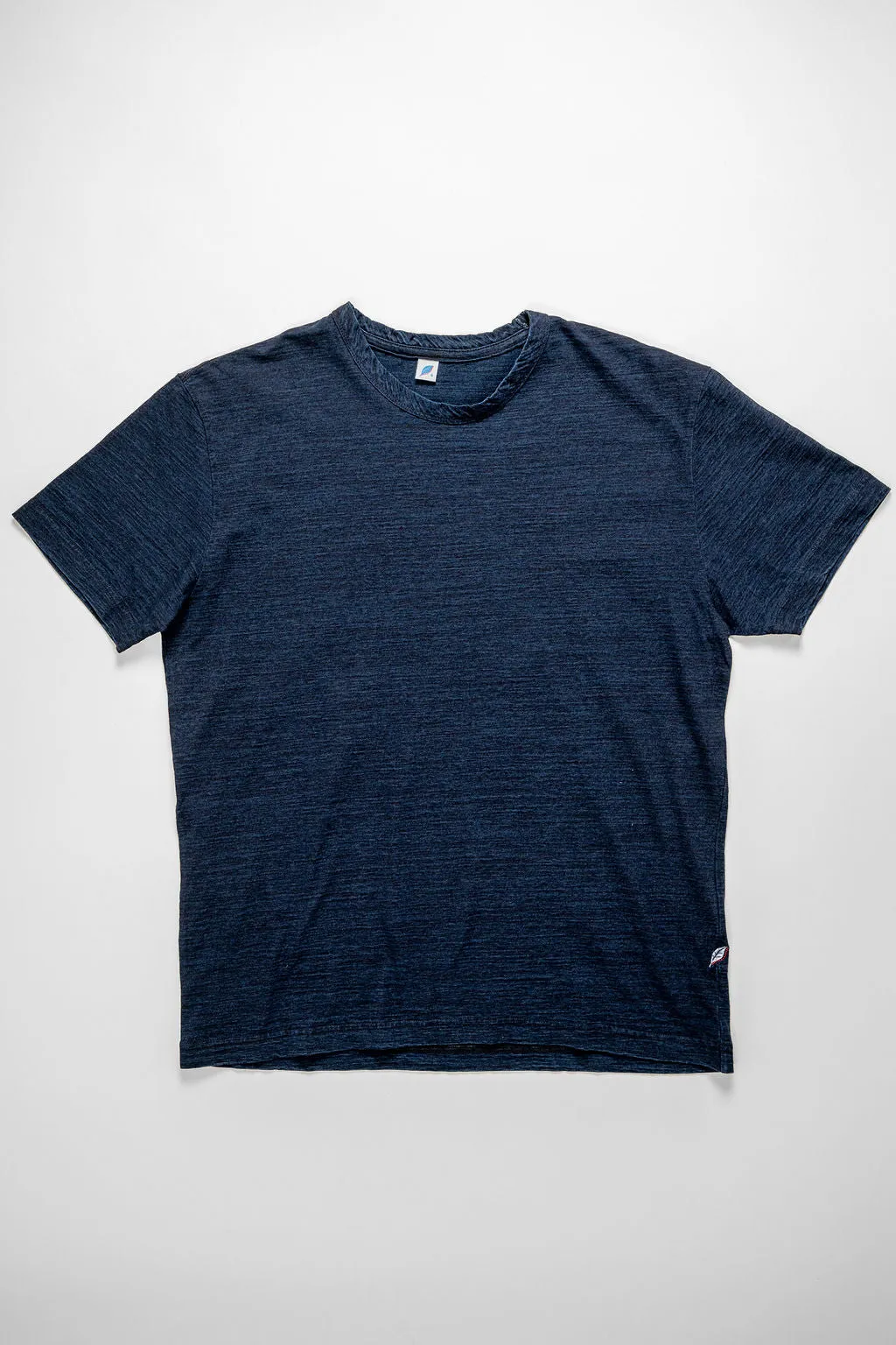 Pure Blue Japan SS-5011-D Indigo Jersey Crew Neck T-shirt - Dark Indigo