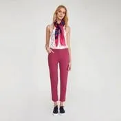 Raspberry Stretch Cotton Jeans