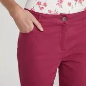Raspberry Stretch Cotton Jeans