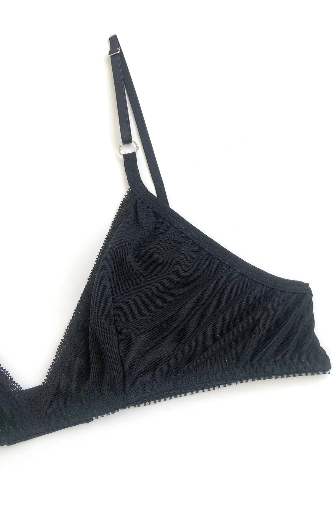 READY TO SHIP Sunset Bralette in Sheer Recycled Mesh (size L)
