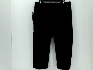 Rekucci Womens Ease Into Confort Capri Relaxed Fit Trouser Jeans Color Black Size 14