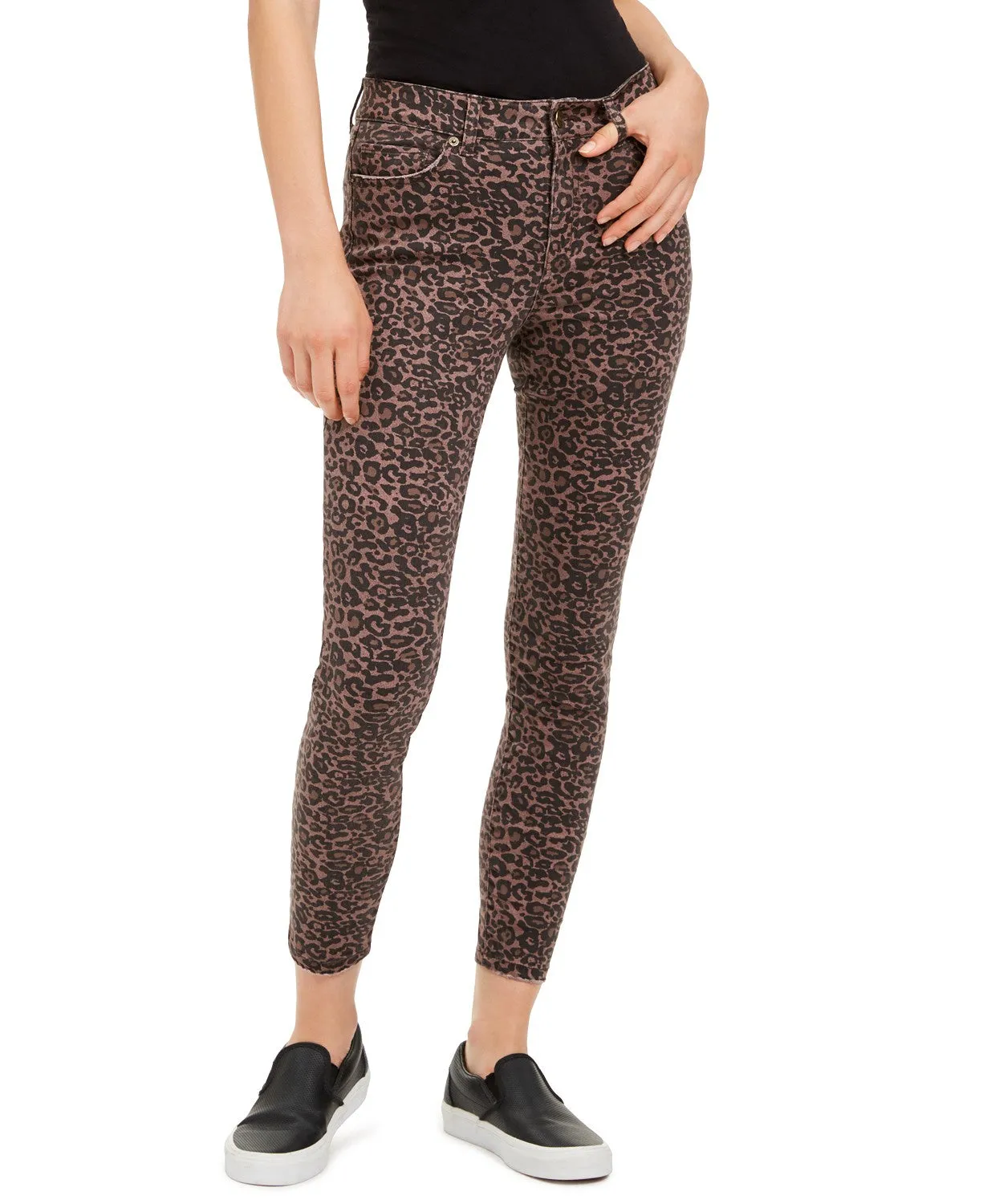 Rewash Juniors' Printed Skinny Jeans Purple Size 3