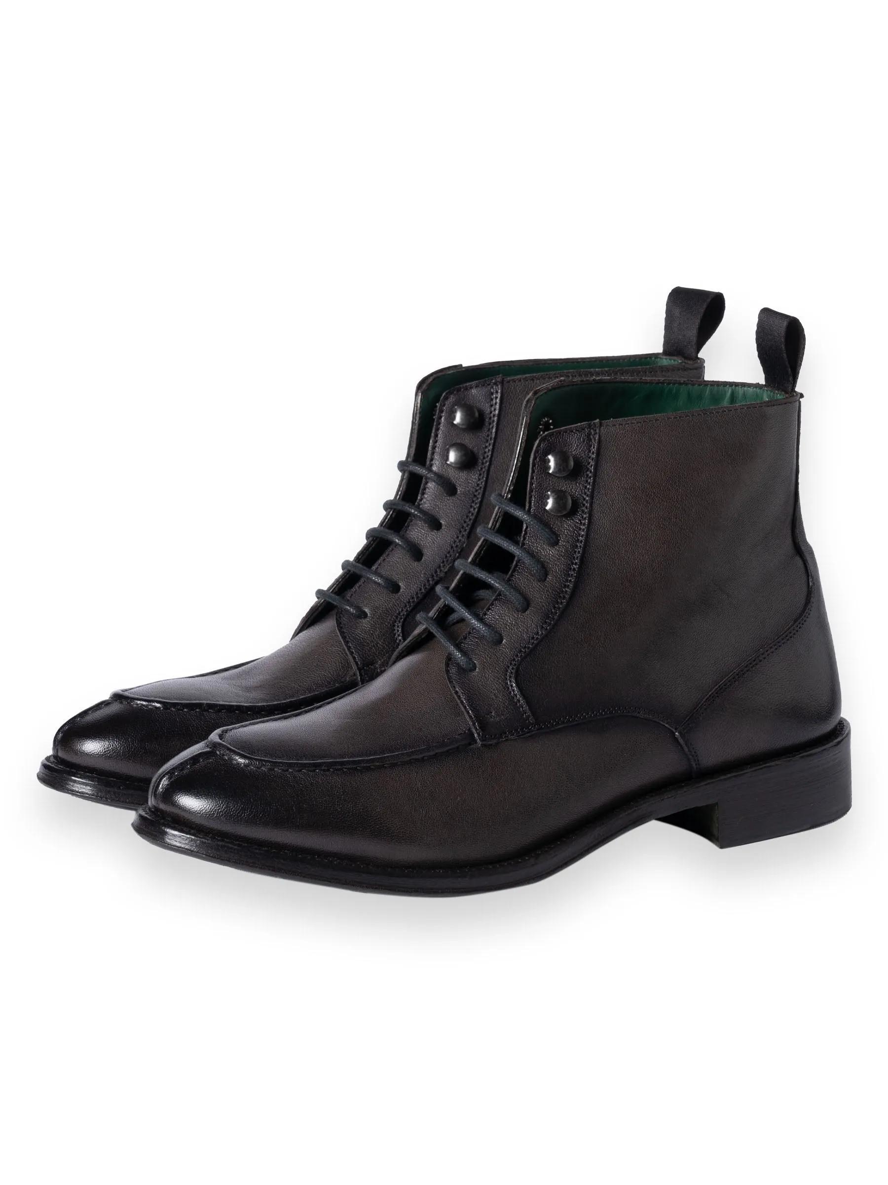 RICKY Gunmetal Journey Boot by Jerelyn Creado