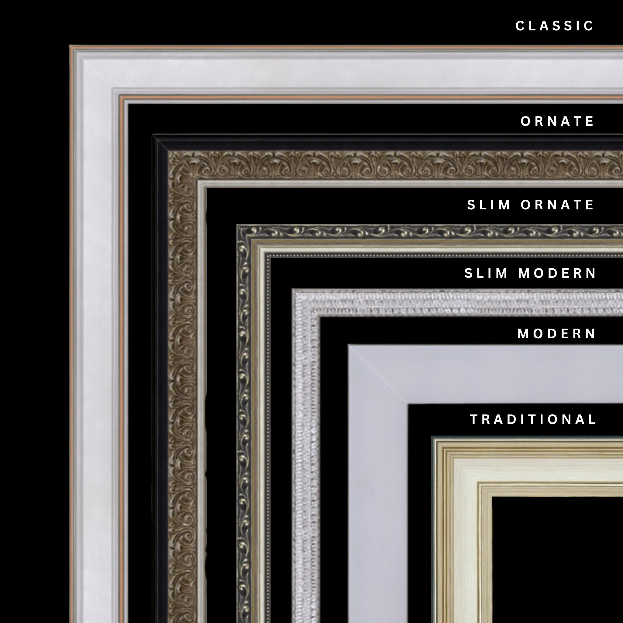 Silver 36x41 Picture Frame Ornate Traditional Classic Antique