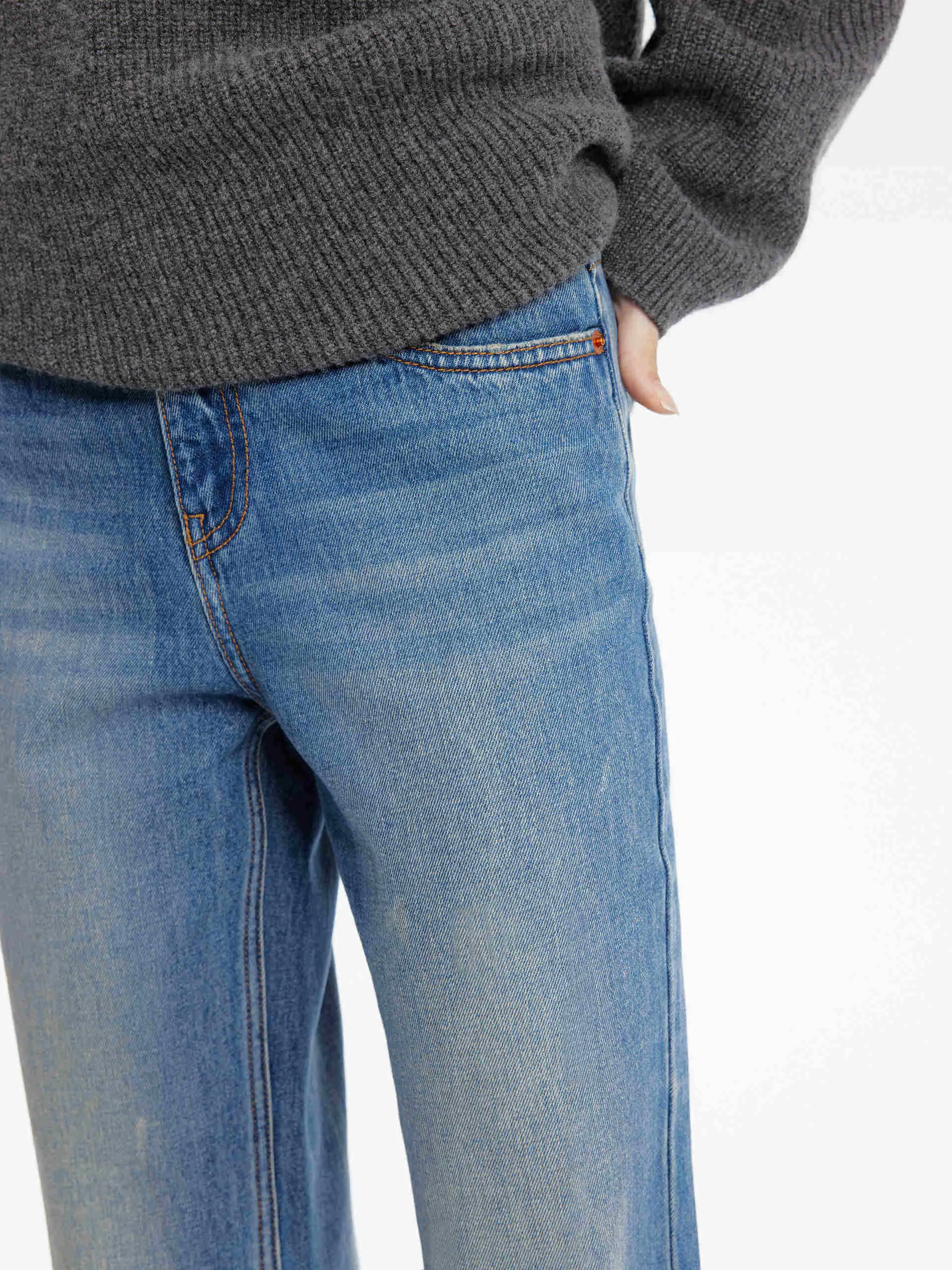 Straight Turn-Up Jeans
