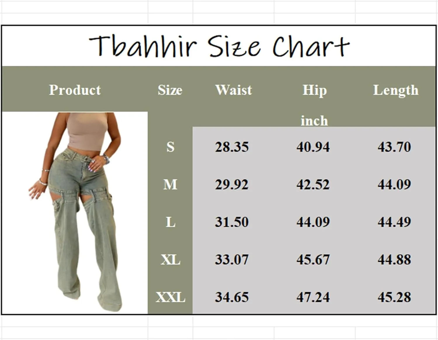 Tbahhir Women High Waisted Jeans Trendy Loose Cutout Straight Leg Pants with Pockets Streetwear