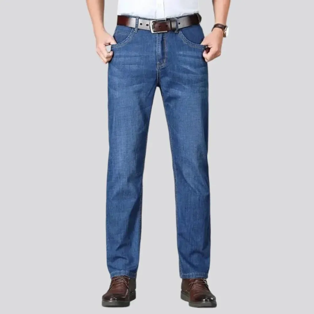 Whiskered men's thin jeans