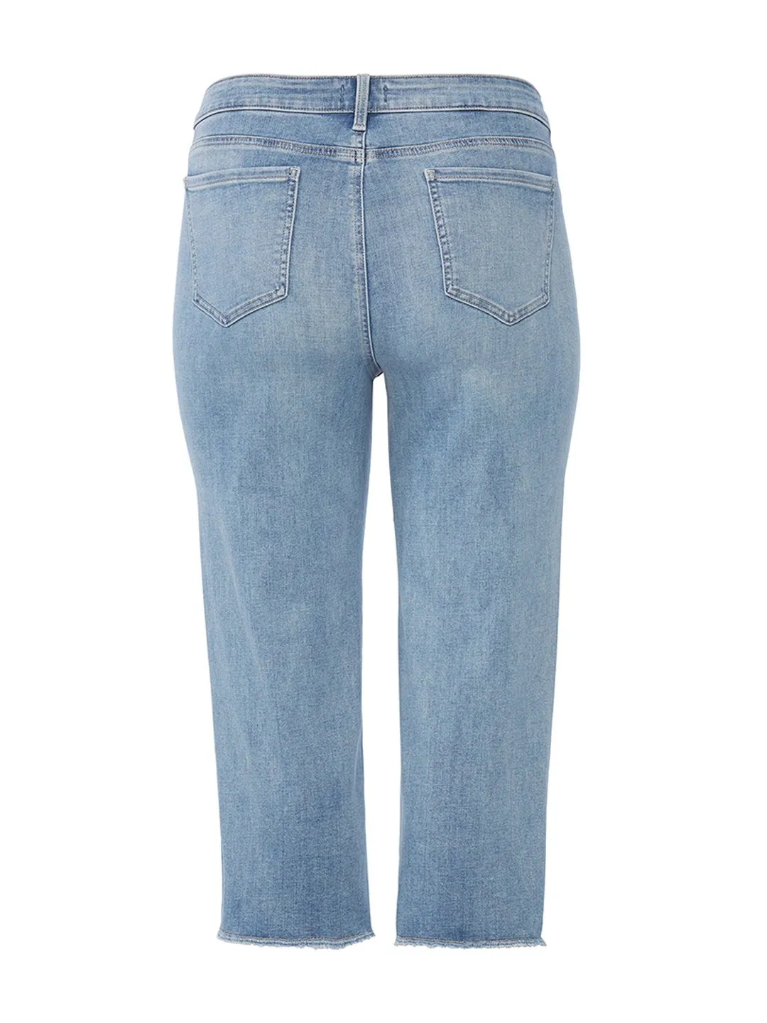 Wide-Leg Coheed Wash Fray Hem Jeans