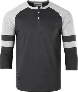 ZIMEGO Mens 3/4 Quarter Sleeve Shirts - Modern Fit Baseball Henley